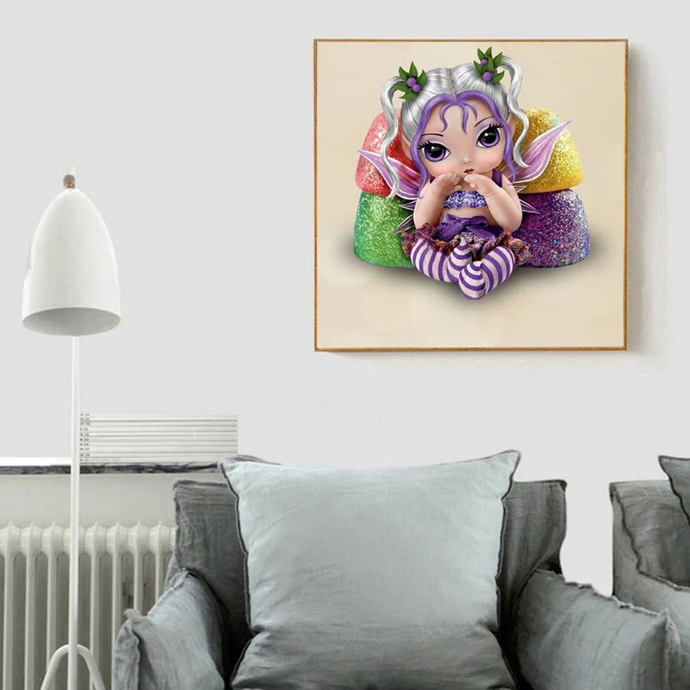 Full Round Diamond Painting 30*30cm - Big Eyes Doll