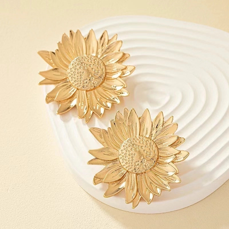 1 Pair Y2K Sweet Minimalist Geometric Flower Inlay Alloy Pearl Ear Studs
