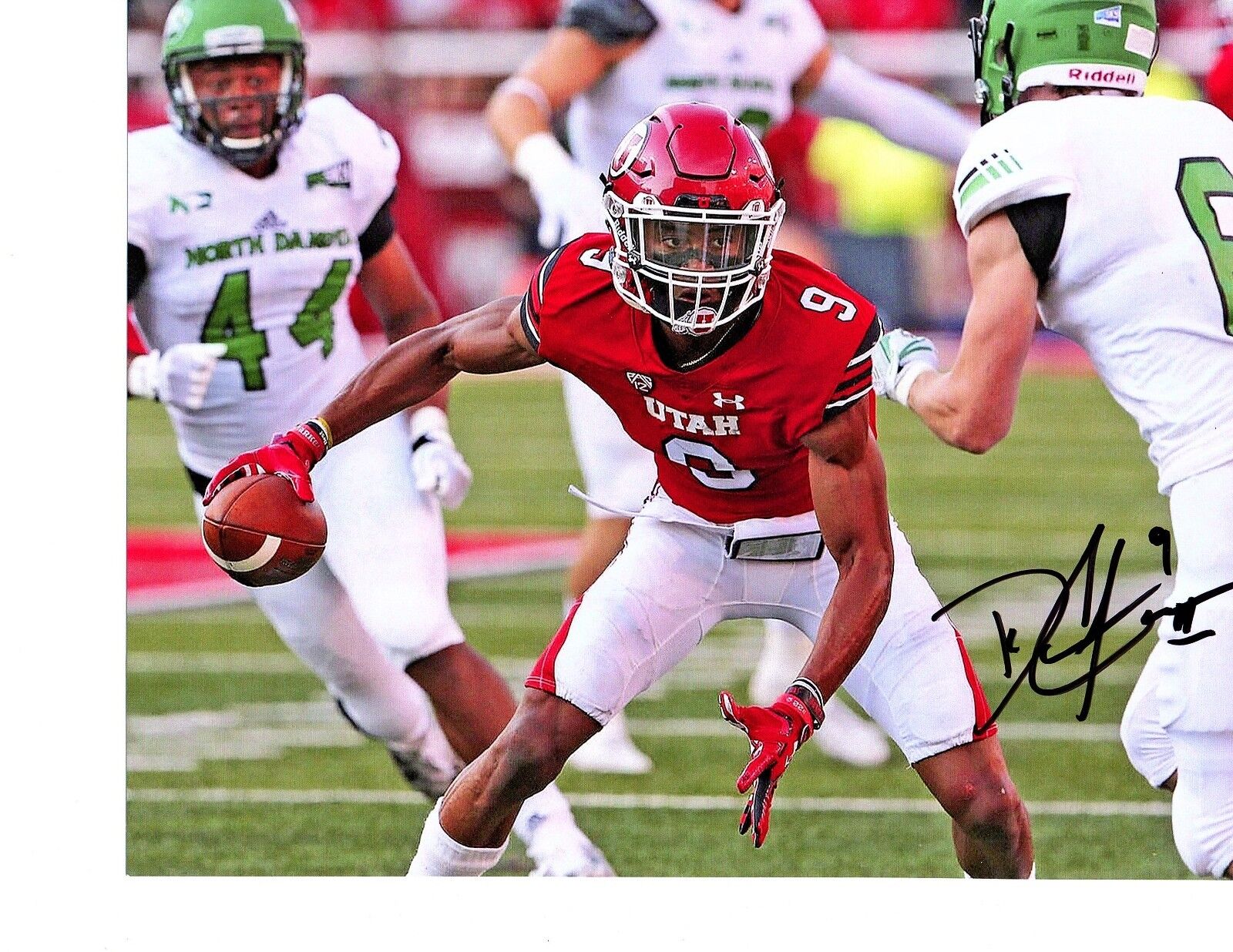 Darren Carrington Utah Utes signed autographed 8x10 football Photo Poster painting COA Oregon c