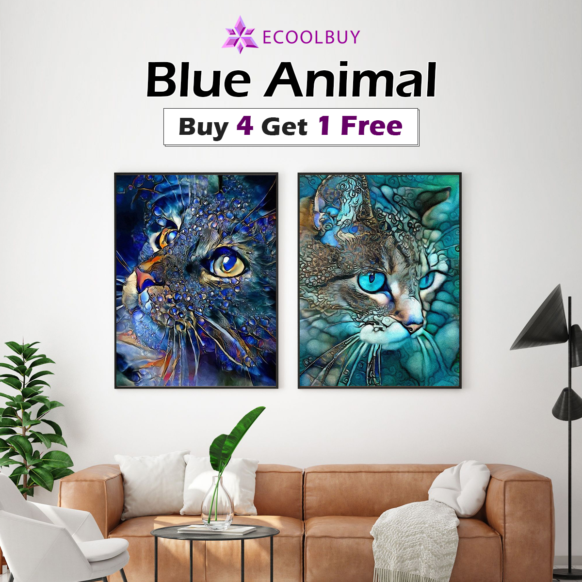 Ecoolbuy | Diamond Painting Kits all Buy 4 Get 1 Free for 20,000+ Kits