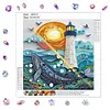 Lighthouse and Whale Special Shaped 5D DIY Partial Drill Diamond Painting Kits for Adults Beginners Home Decor Diamonds Dots Gem Art Kits Diamond Art Kit 11.81 X11.81inch