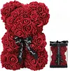 25cm Ornement en forme d'ours en peluche rose artificielle