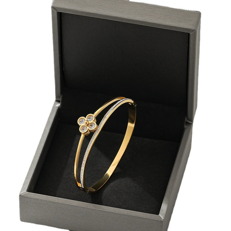 Stainless Steel 18K Gold Plated Bangles