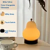 French Cream Pear Table Lamp Bedroom Bedside Living Room Simple High-end Charging Portable Atmosphere Decoration Night Light