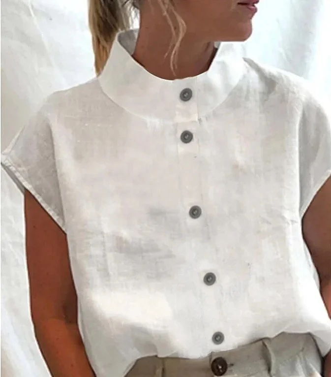 Women's Casual Solid Color Loose Fitting Shirt