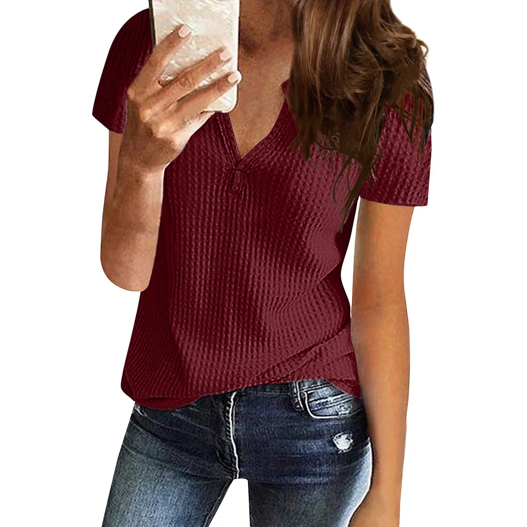 Uveng Clothes Mid-length Loose Casual Sleeved T-shirt Tops