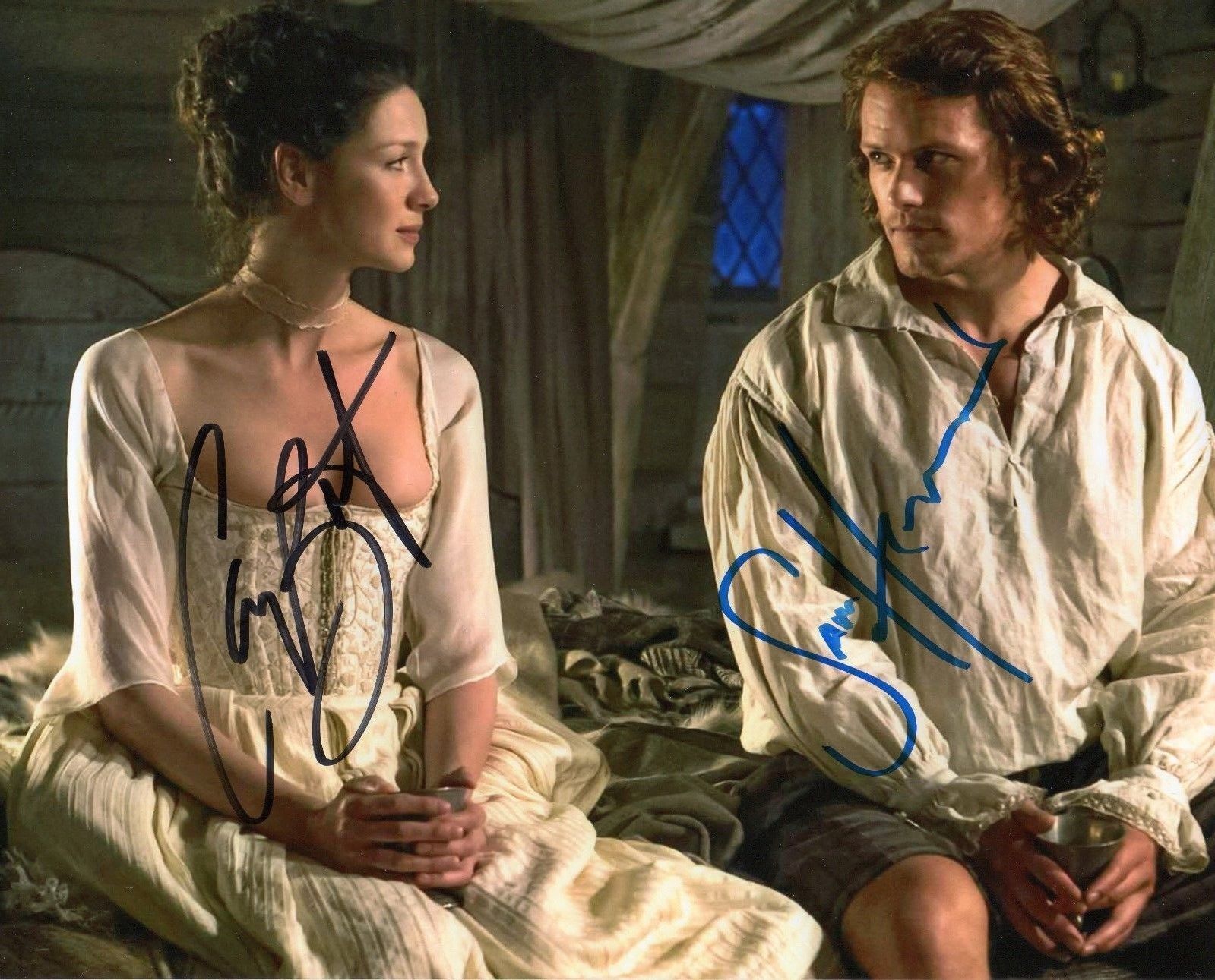 OUTLANDER CAITRIONA BALFE & SAM HEUGHAN AUTOGRAPHED SIGNED A4 PP POSTER Photo Poster painting J