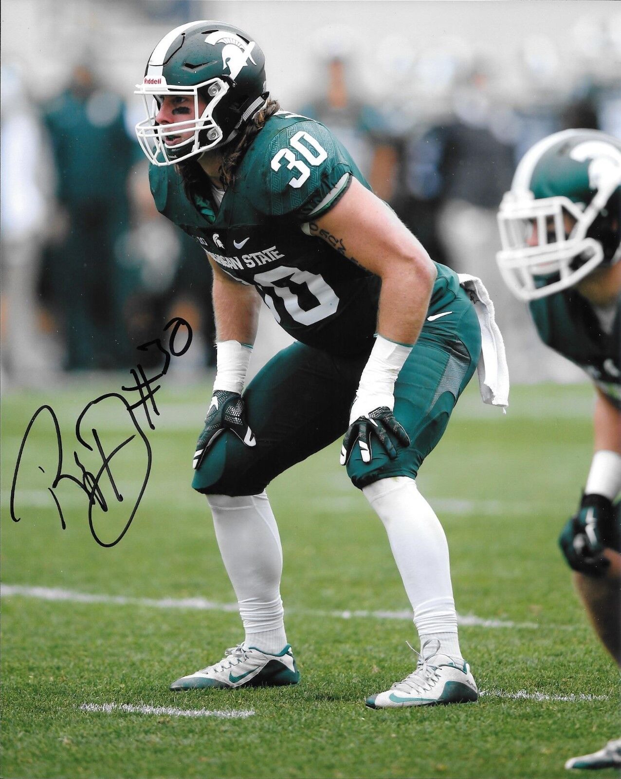 RILEY BULLOUGH HAND SIGNED MICHIGAN STATE SPARTANS 8X10 Photo Poster painting W/COA