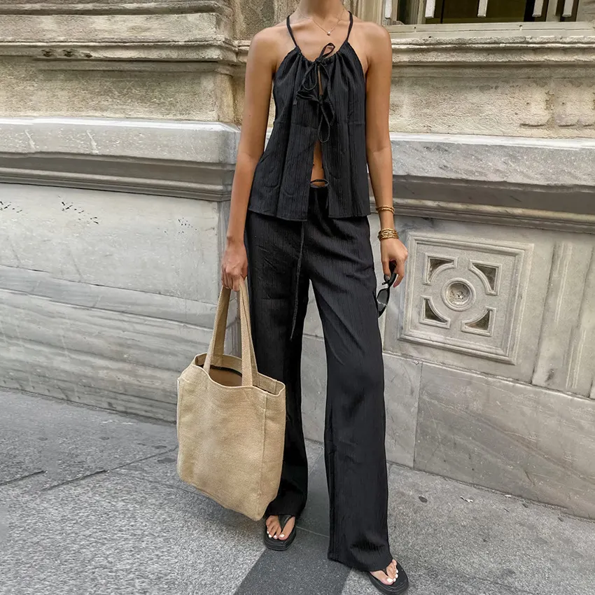 Women's Cami Top & Wide Leg Pants Two Piece Set