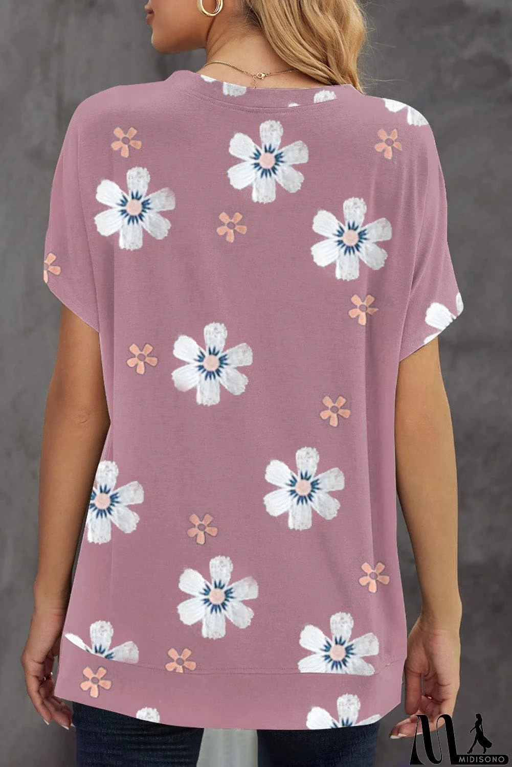 MidiSono - Floral Pattern T-shirt
