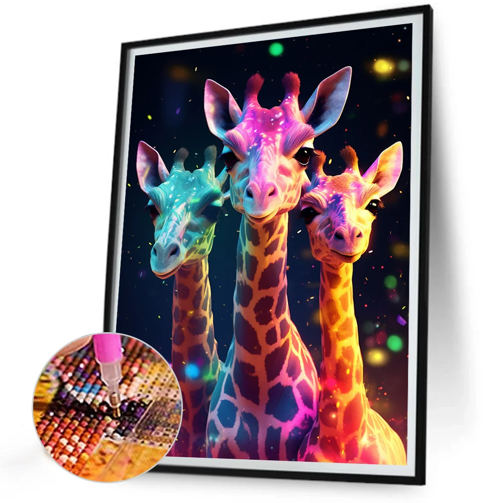 Diamond Painting - Full Round Drill - Giraffe(30*40cm)