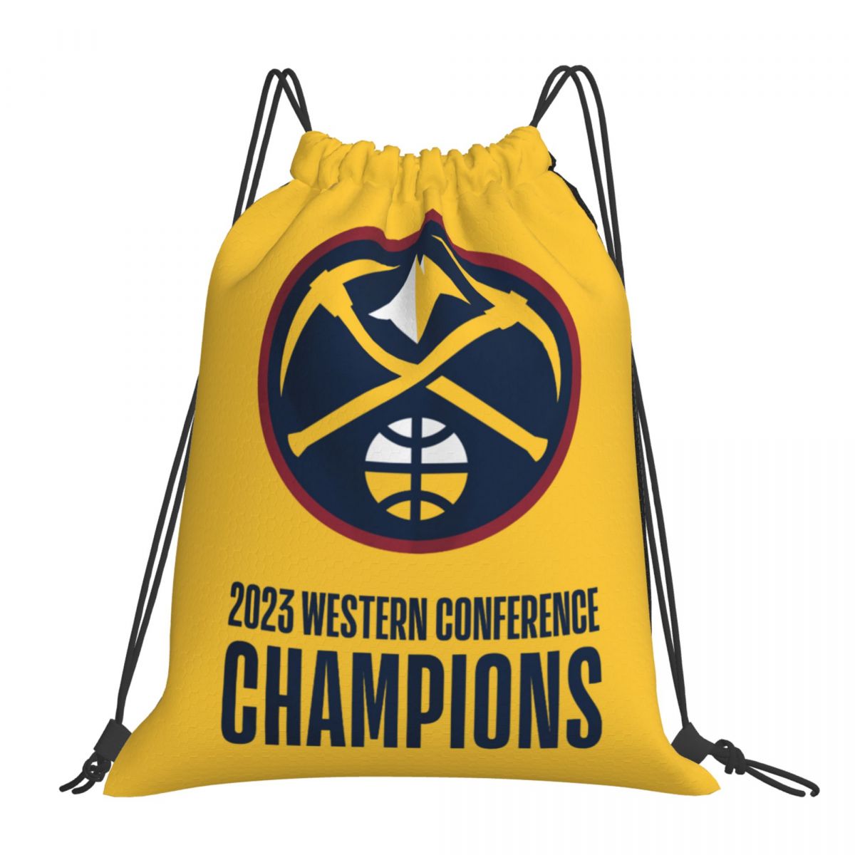 Denver Nuggets 2023 Western Conference Champions Drawstring Bags for School Gym