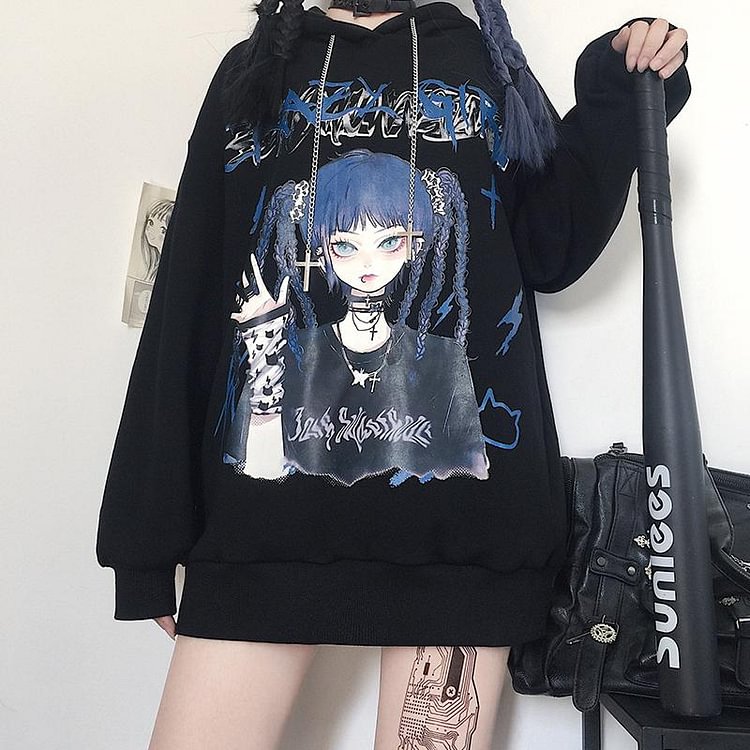 hoodie with chain drawstring