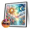 Diamond Painting-DIY Full Round Drill Flower Sea Moon（40x40cm）