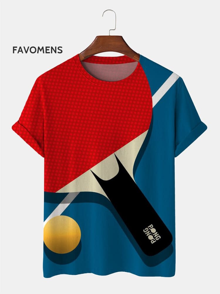 Sports Pingpong Table Tennis T-Shirt Multicolor / S