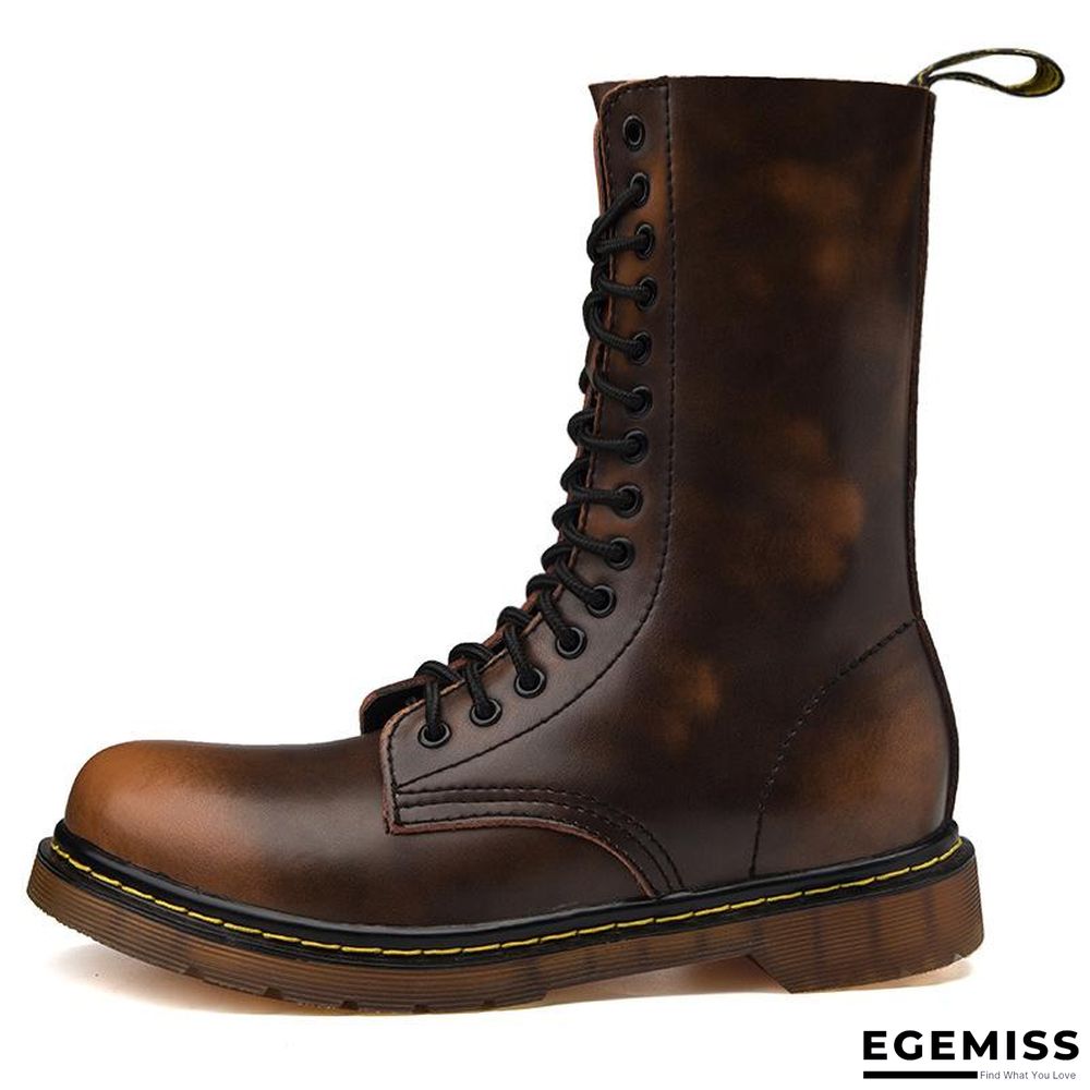 Autumn and winter all-match Martin boots high-top shoes men's Korean version of the trendy casual Gaobang sports waterproof non-slip retro boots | EGEMISS