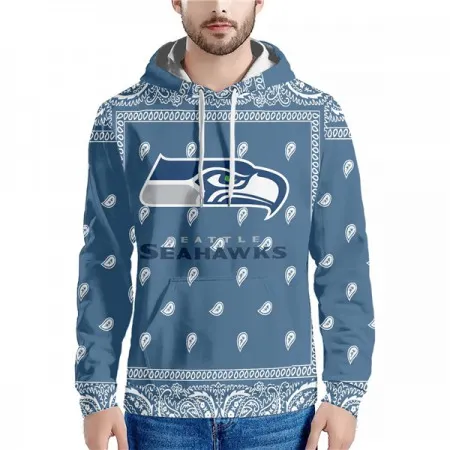 Men's Seattle Seahawks Navy Pullover Hoodie BUHJ