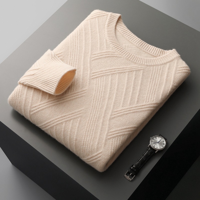 Casual Kitted Wool Sweater For Men REAL SILK LIFE