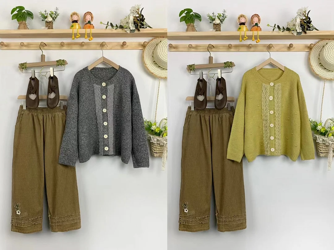 Chicfifth Sweater Women Winter Long Sleeve High Quality Autumn Vintage Top Knitted Cardigan