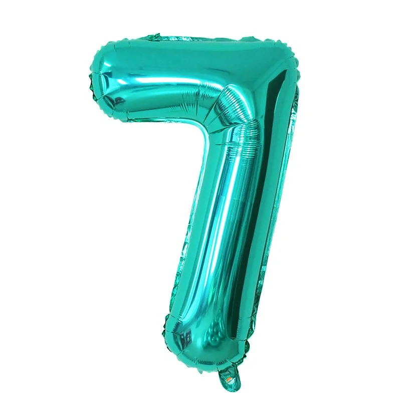 Tiffany Blue Number Aluminum Foil Balloons 32inch Digit Figure Balloon Child Adult Birthday Party Decoration Wedding Baby Shower