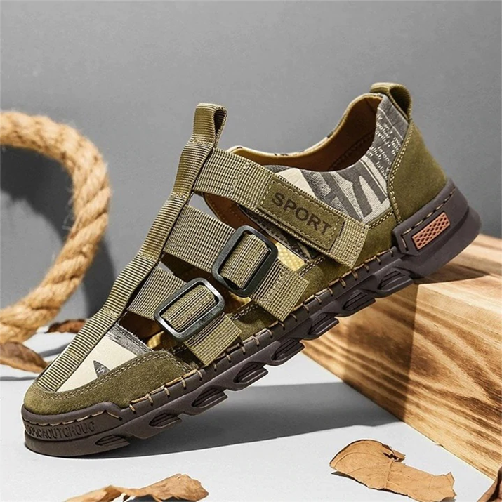 Arkget Men's Gladiator Outdoor Roman Breathable Sandals