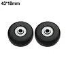 1 Pair Rubber Casters Mute Trolley Case Wheels Deluxe Repair Tool (54*18mm)
