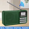 Portable DAB+ Digital Radio Bluetooth-Compatible Solar/Rechargable FM Radio