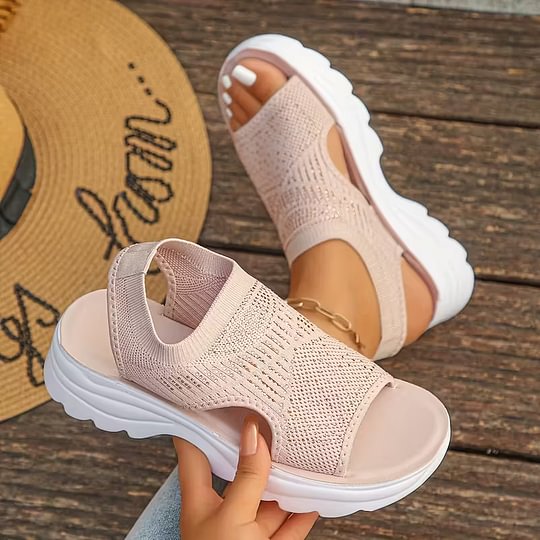 ein Paar bequeme und leichte Mesh-Sandalen geeignet für Pendeln und Freizeit Damen Schuhe 6 5 8