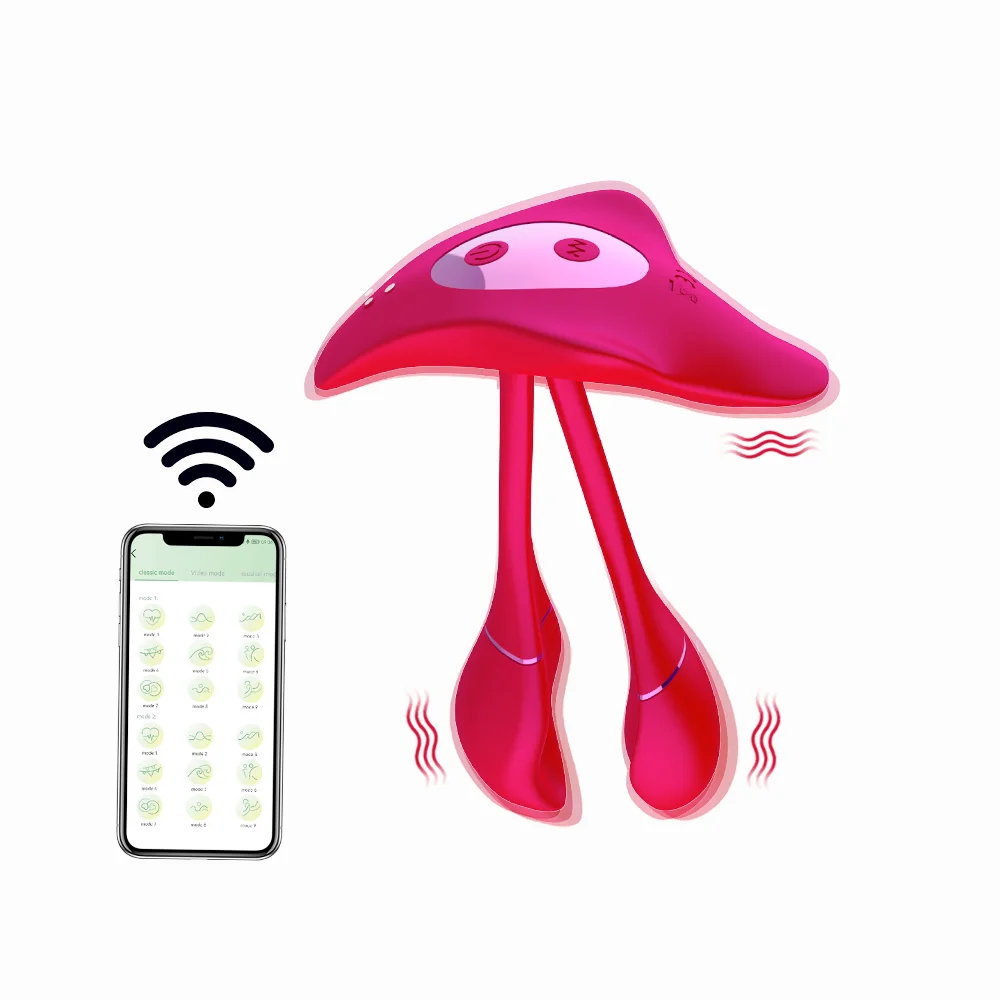 Female App Remote Control Flirting 9 Frequency Vibration Masturbation - Rose Toy