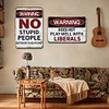 2PCS Warning Signs - Metal Tin Signs(8*12Inch/12*16Inch)