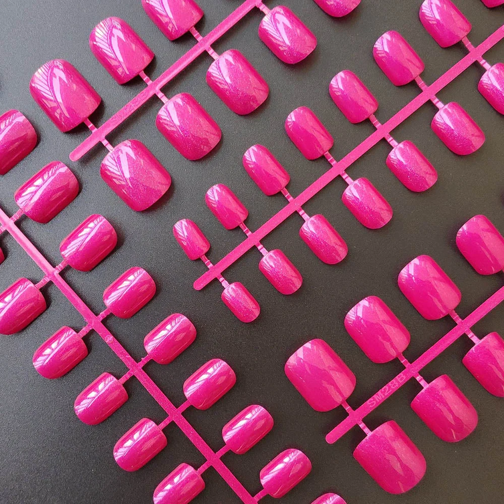 10 Sets Of Same Colors Square False Nail Tips 24 pcs Per Set 10 Sizes Press On Fake Nails DIY Manicure-Nail Inspo