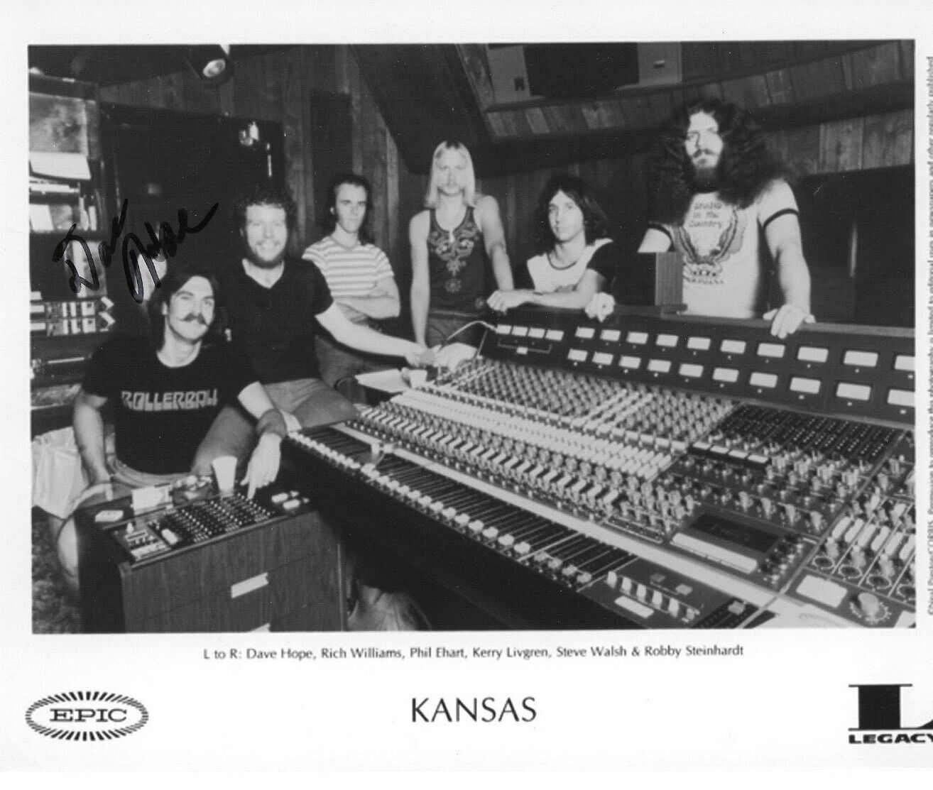 * DAVE HOPE * signed 8x10 Photo Poster painting * KANSAS BAND * COA * 3