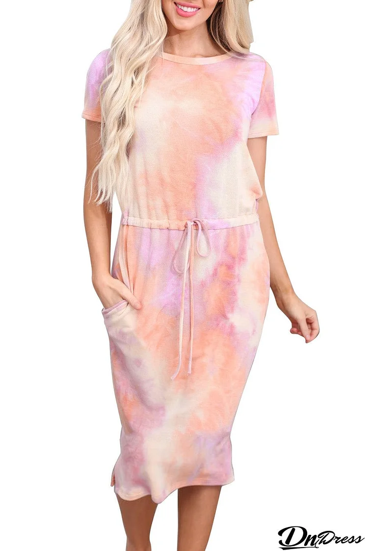 Tie-dye Cotton T-shirt Dress