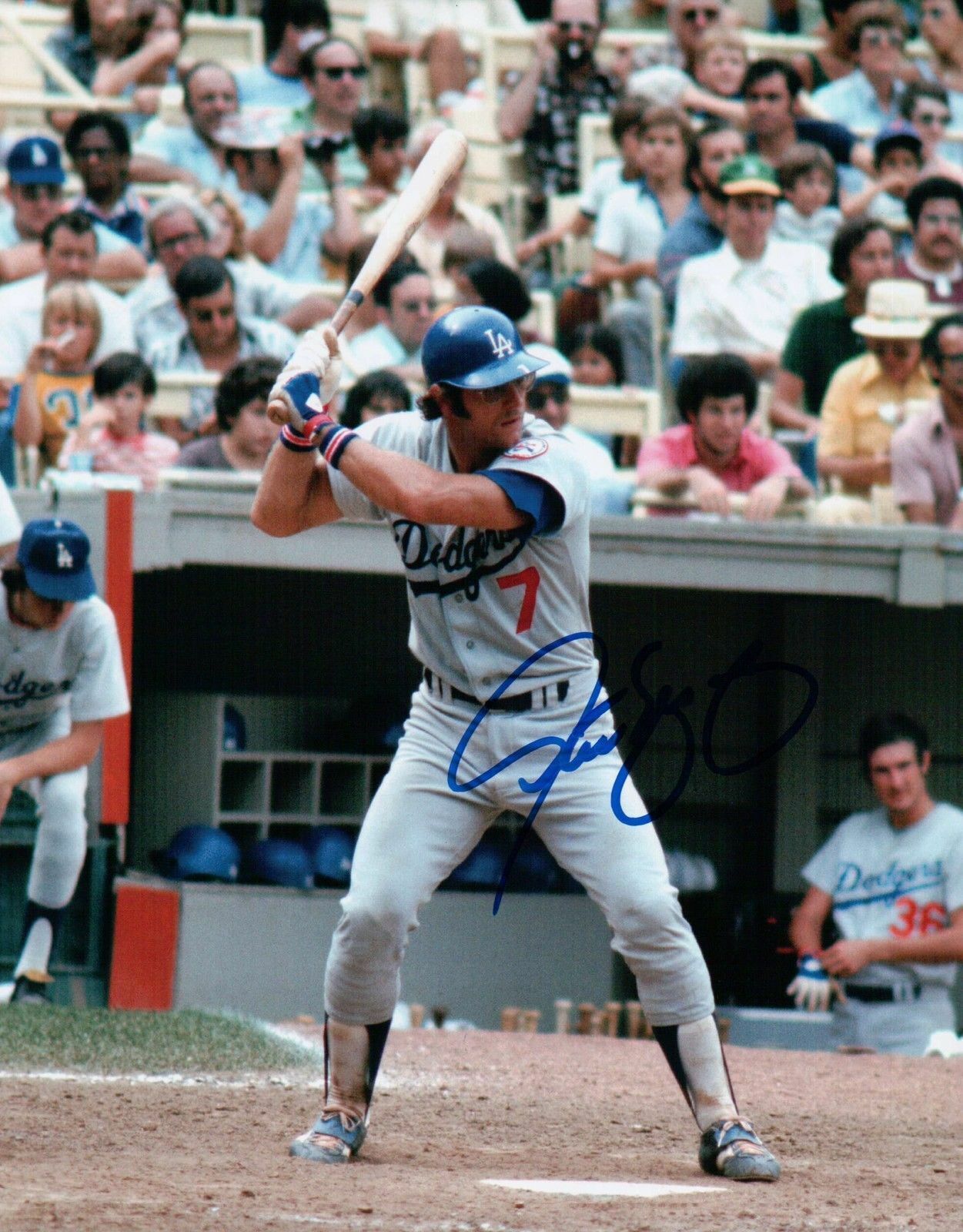 Steve Yeager Signed 8X10 Photo Poster painting Autograph Los Angeles Dodgers Road Swing Auto COA