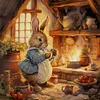 Retro Bunny-11CT/14CT Stamped Cross Stitch 40*40cm/15.75*15.75in tapestrymarket
