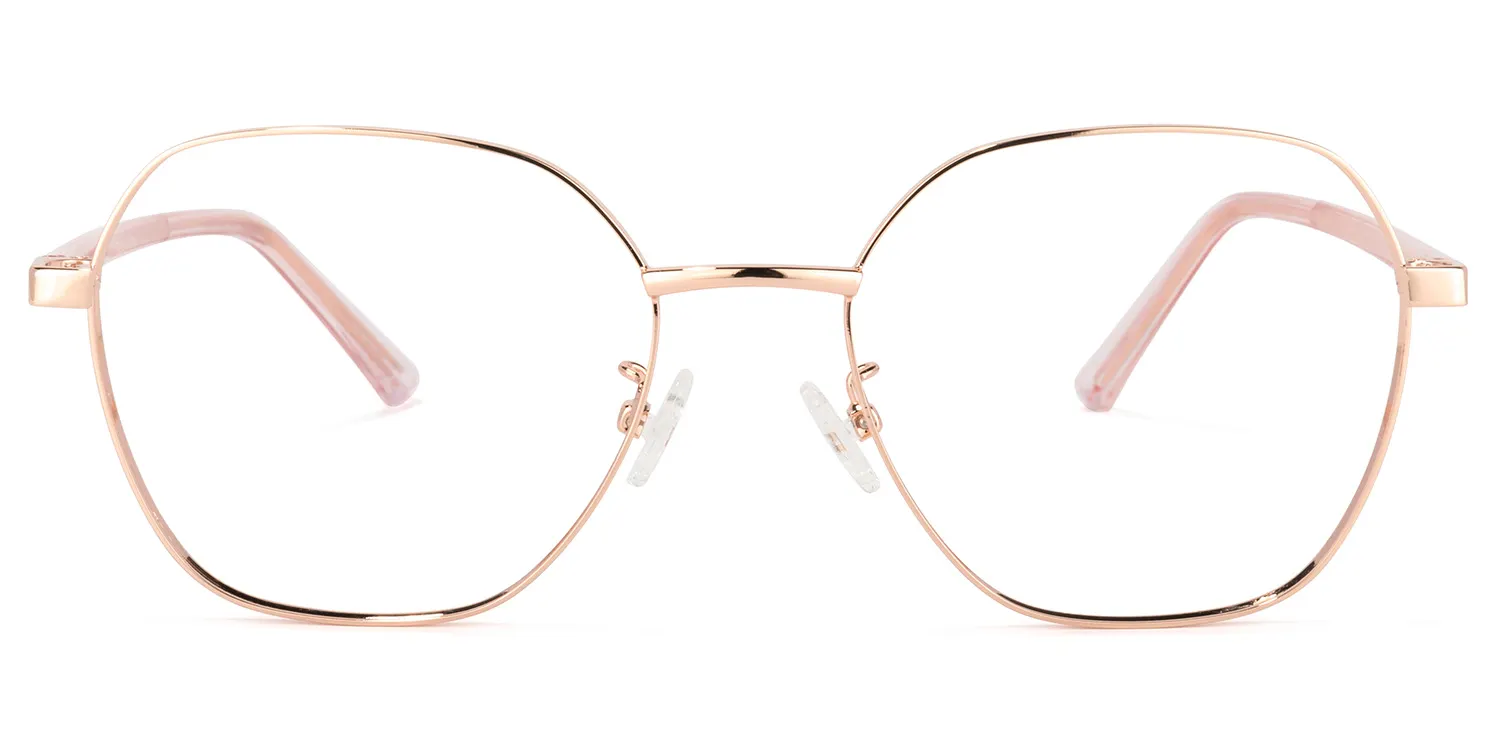 Perry Gold Geometrisch Brille Gold