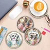 (US Local)[Upgrade]4Pcs Acrylic Special Shape Puppy DIY Waterproof Diamond Painting Coaster