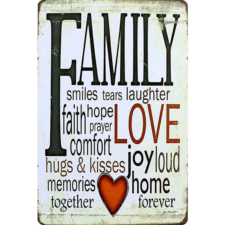 Inspired Family - Vintage Tin Signs/Wooden Signs - 7.9x11.8in & 11.8x15.7in