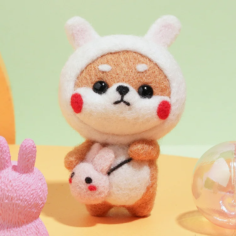 FeltingJoy - Shiba Inu Needle Felting Kit - Bunny