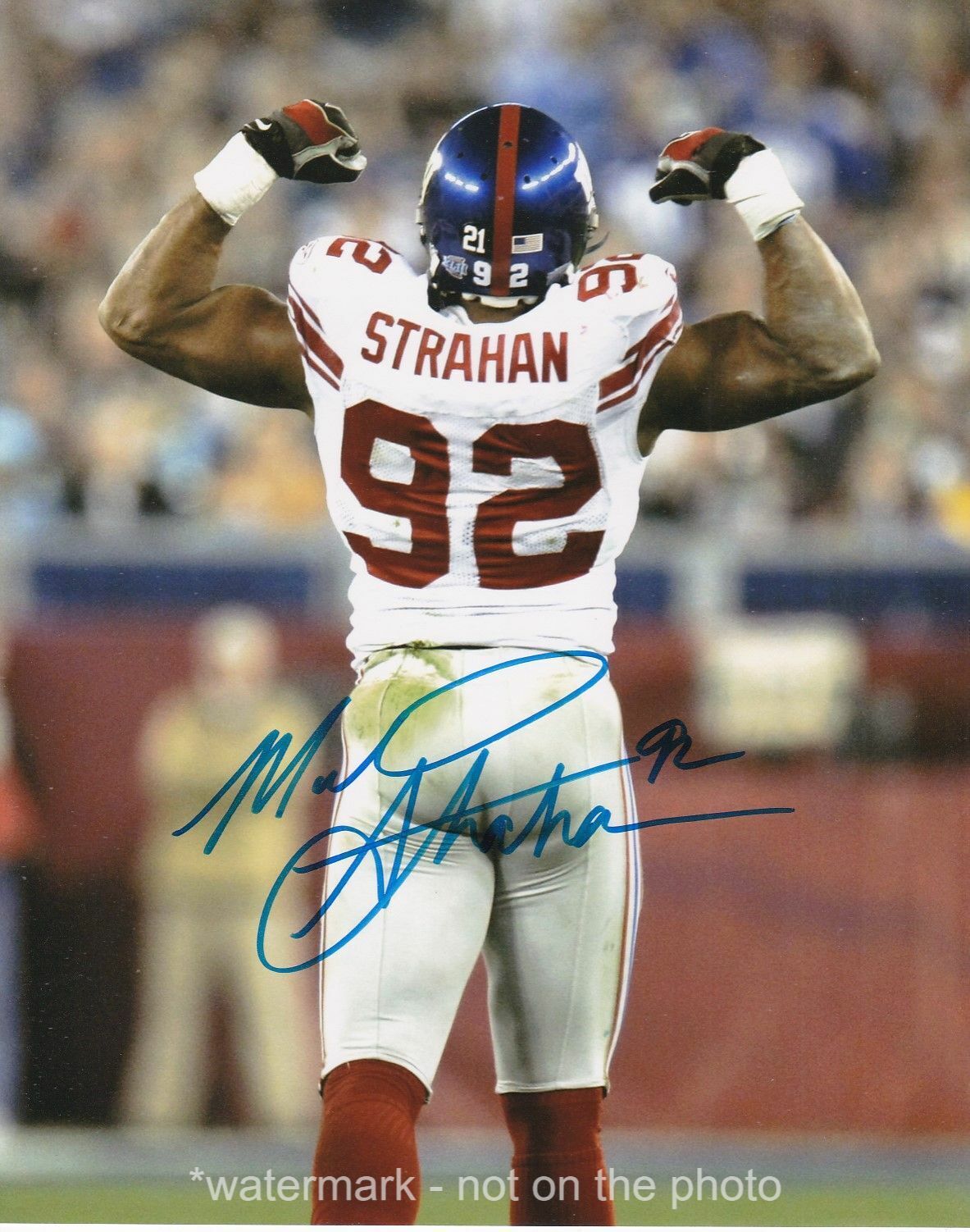 MICHAEL STRAHAN SIGNED AUTOGRAPH 8X10 Photo Poster painting NEW YORK GIANTS