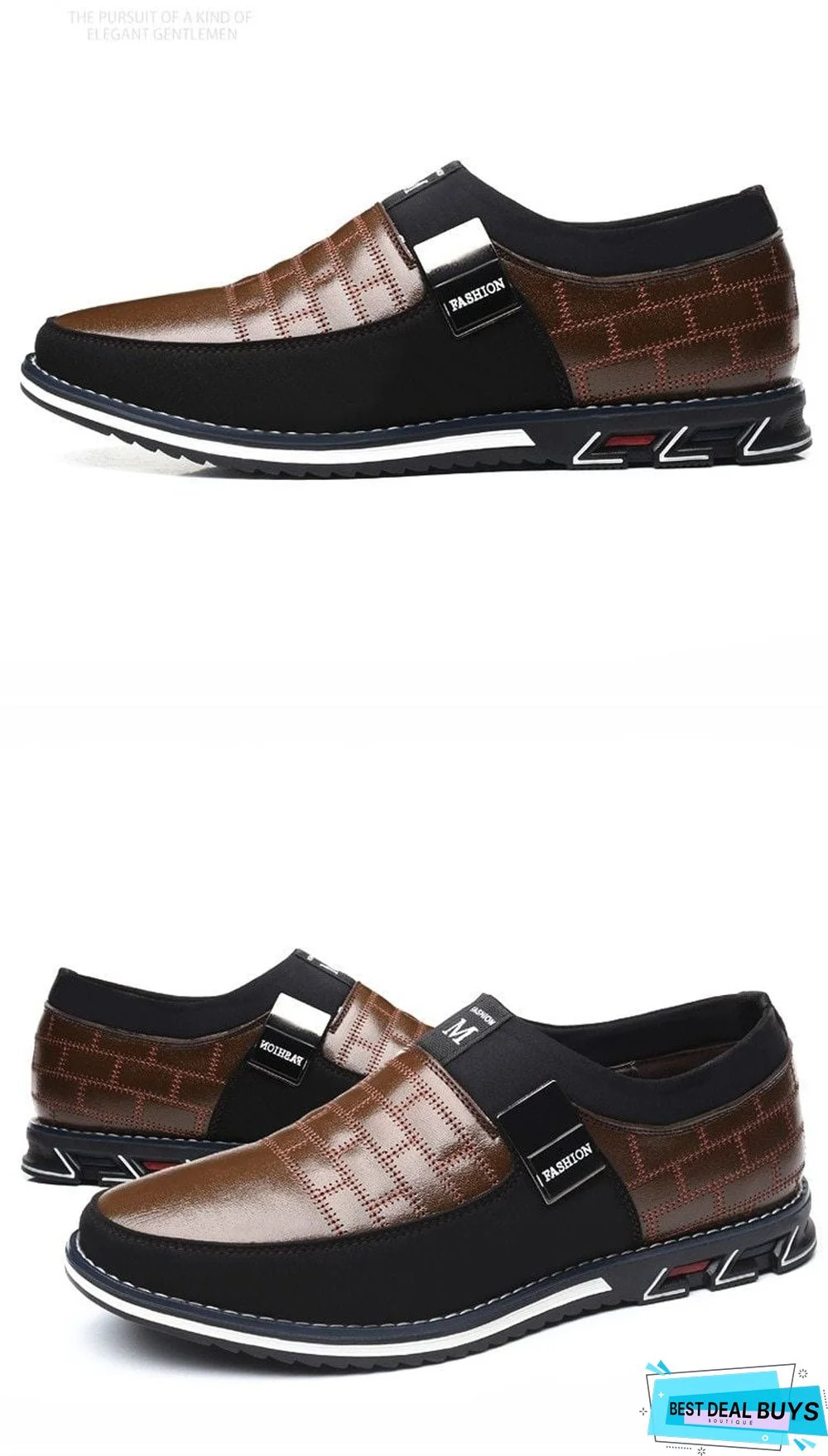 Leather Men Casual Shoes Mens Loafers Moccasins Breathable Slip On Black Driving Shoes