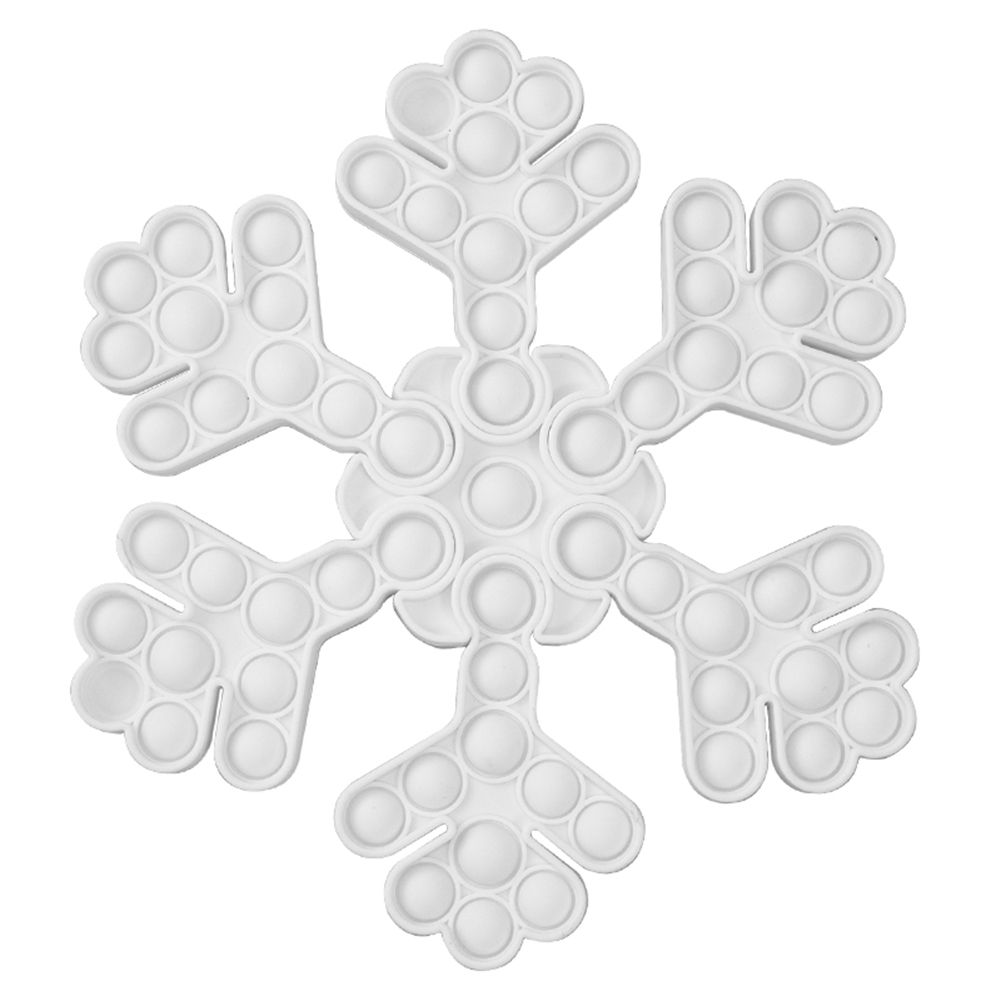 

Assembly Snowflake White Silicone Push Bubble Fingertip Toy Anti-Stress Set, 501 Original