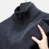 Men's Half Zip Solid Color Casual Sweater
