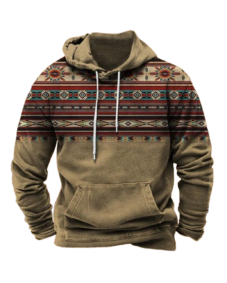 Men's Southwest Yellowstone Ethnic Patterns Hooded