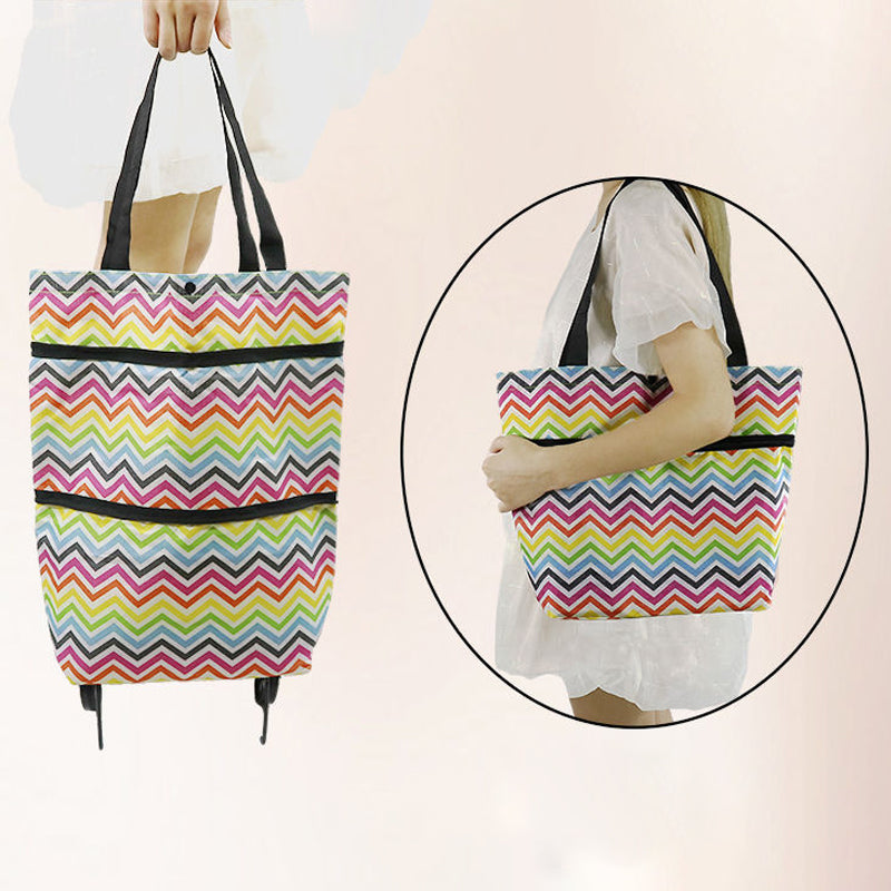 Sac De Courses Pliable Roulettes En