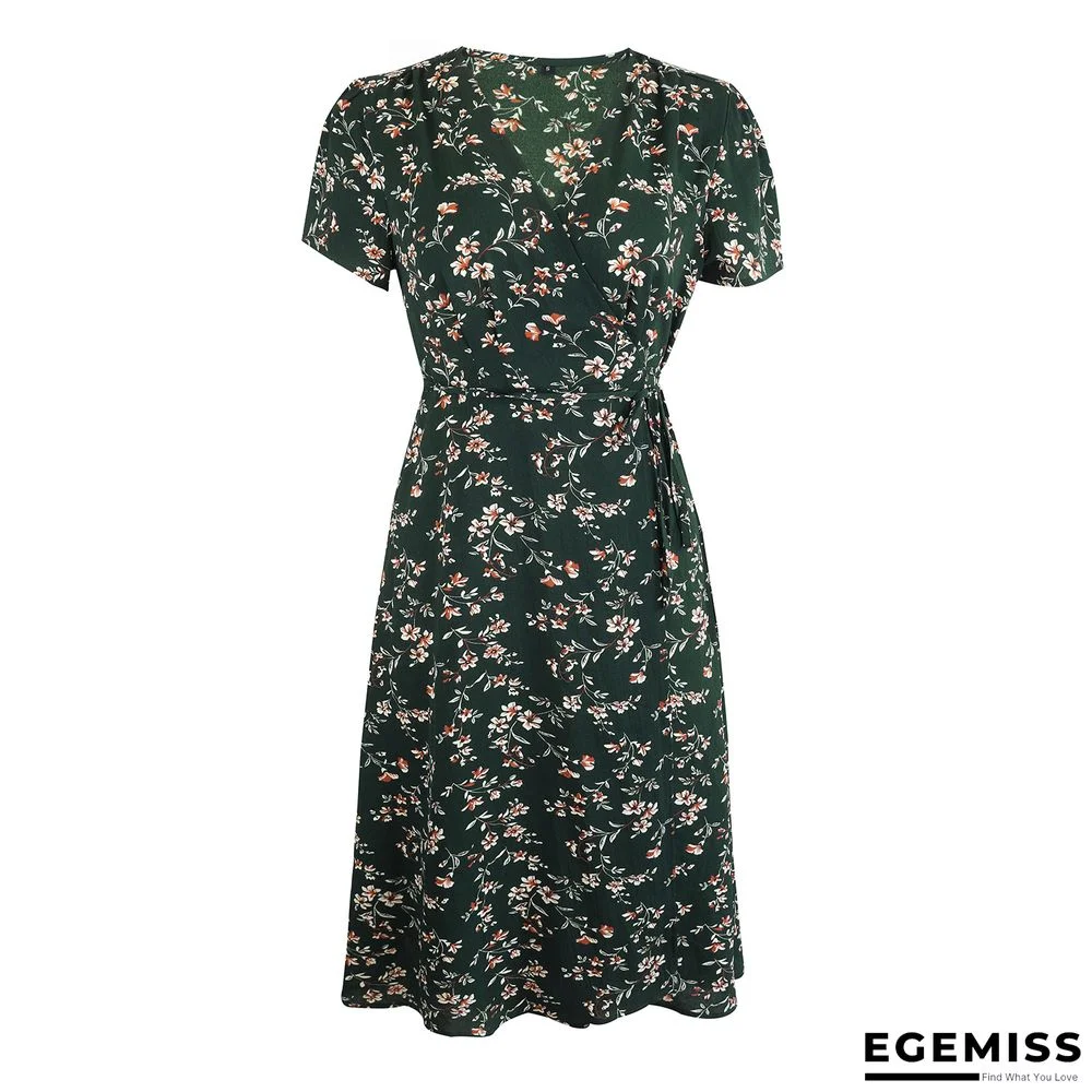 Bandage Slim Chiffon Floral Dress | EGEMISS