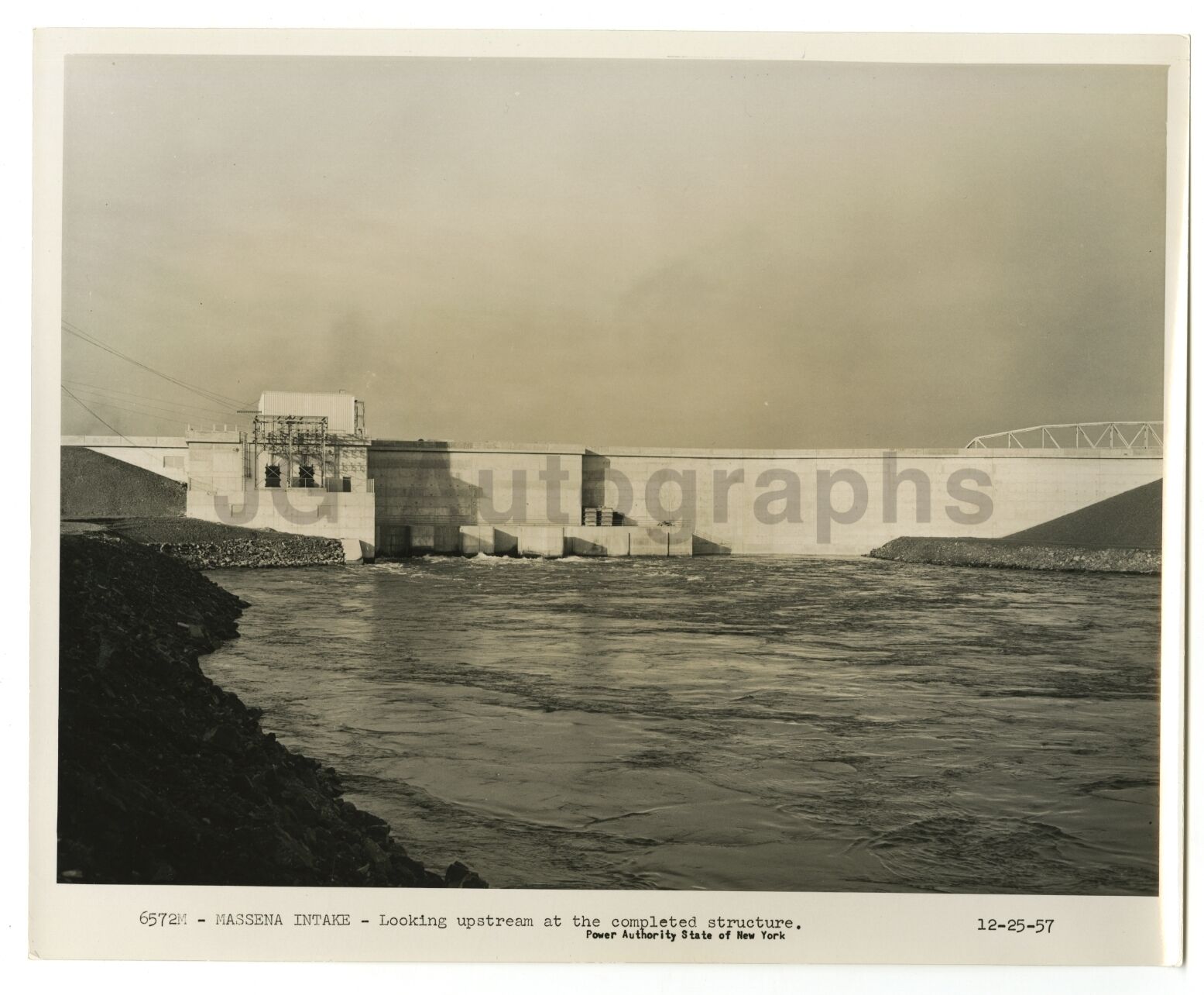 St. Lawrence River - New York Power Authority - Original Vintage Photo Poster painting - 1957