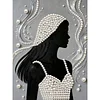 DIY Pearl Painting Girl with Frame for Home Wall Decor(30x40cm)