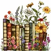 Books And Flowers-18CT Stamped Cross Stitch 50*50cm/19.69*19.69in