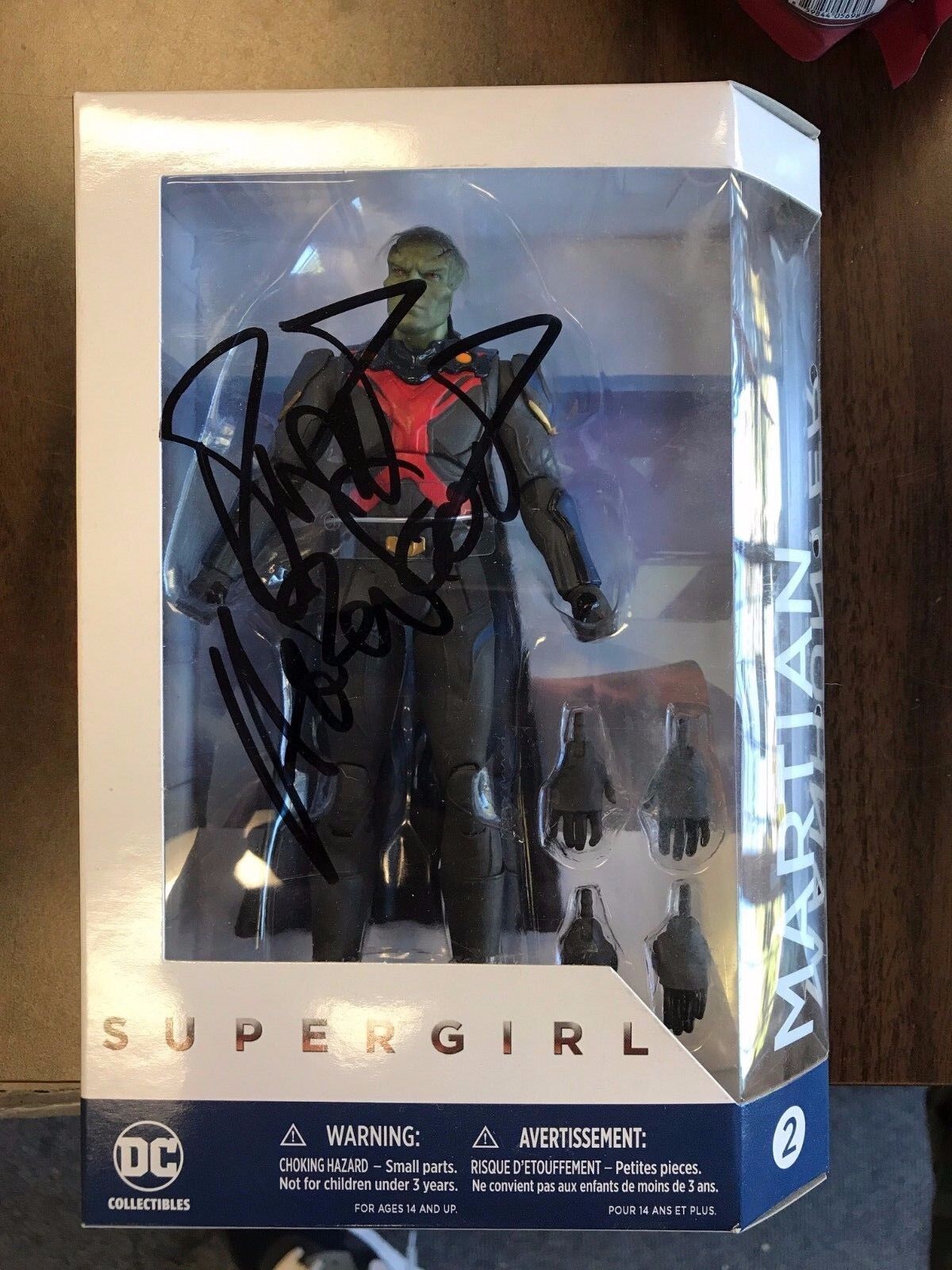 CW DC Supergirl David Harewood Autographed Signed Action Figure COA